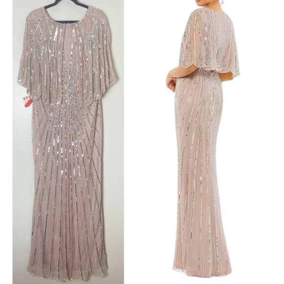 NWT MAC DUGGAL DRESS GOWN 20 PINK MOTHER OF BRIDE FORMAL BRIDESMAID EVENING - Picture 2 of 16